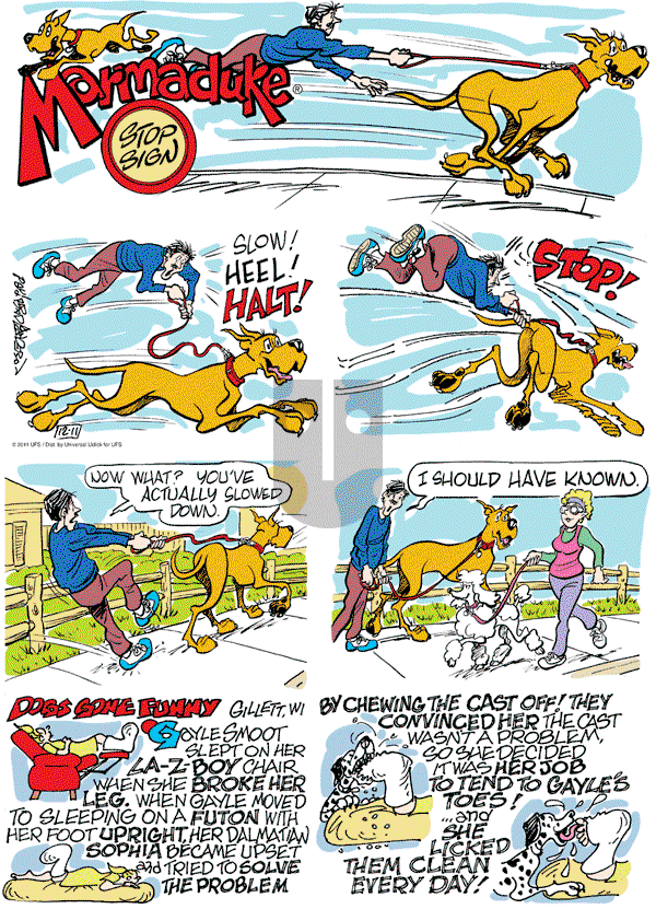 Marmaduke on Sunday December 11, 2011 Comic Strip