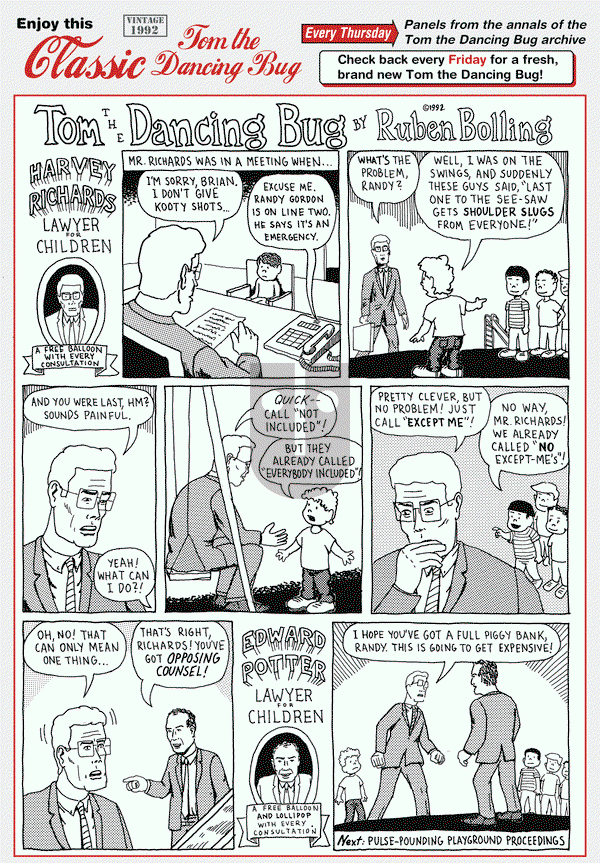 Tom the Dancing Bug on Thursday January 22, 2015 Comic Strip