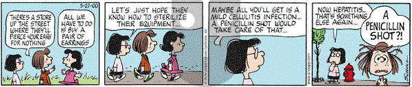 Peanuts - Saturday May 27, 2000 Comic Strip