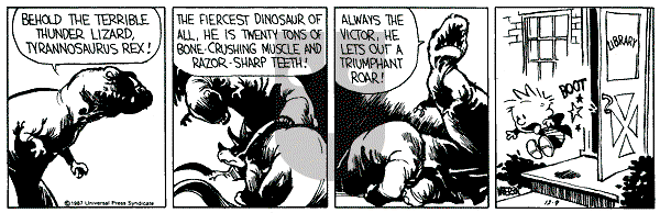 Calvin and Hobbes - Wednesday December 9, 1987 Comic Strip