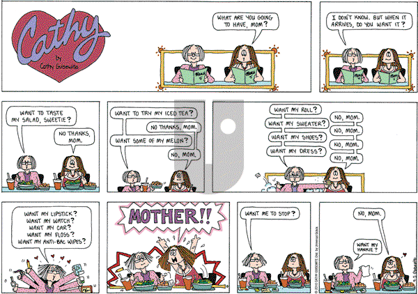 Cathy Classics - Sunday September 5, 2010 Comic Strip