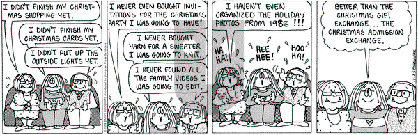 Cathy Classics on Friday December 25, 1998 Comic Strip