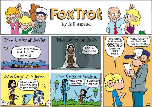 FoxTrot on Sunday March 11, 2012 Comic Strip