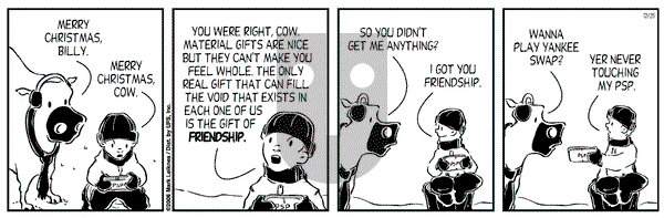 Cow and Boy Classics on Monday December 25, 2006 Comic Strip