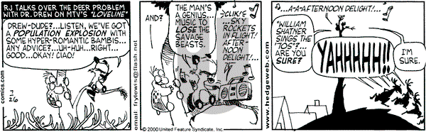 Over the Hedge on Wednesday July 26, 2000 Comic Strip