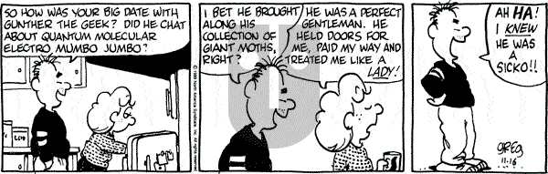 Luann on Thursday November 16, 1989 Comic Strip