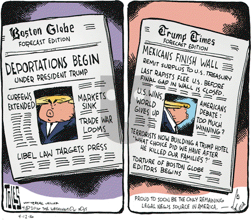 Tom Toles on Tuesday April 12, 2016 Comic Strip