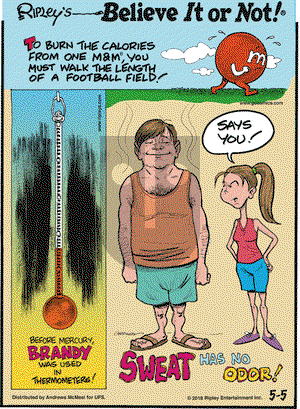 Ripley's Believe It or Not on Saturday May 5, 2018 Comic Strip