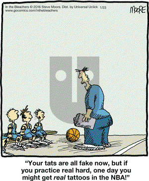 In the Bleachers on Saturday January 23, 2016 Comic Strip