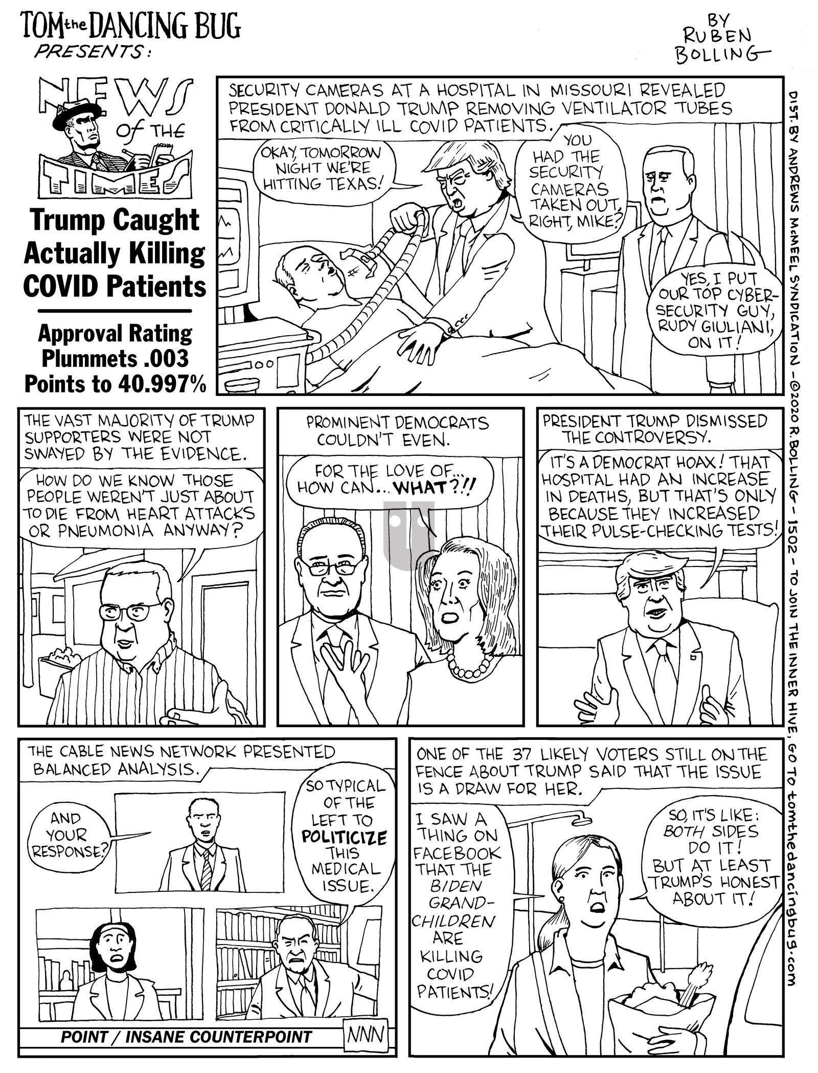 Tom the Dancing Bug - Monday August 24, 2020 Comic Strip