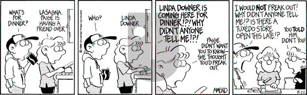 FoxTrot on Monday August 22, 1988 Comic Strip