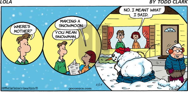 Lola on Sunday February 17, 2013 Comic Strip