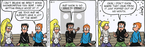 Cleats on Saturday December 1, 2007 Comic Strip