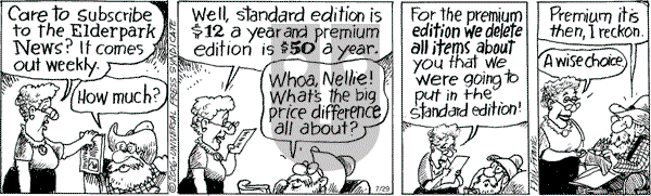 The Elderberries on Saturday July 29, 2006 Comic Strip