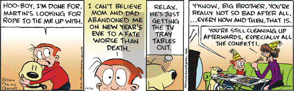 Red and Rover on Wednesday December 31, 2014 Comic Strip
