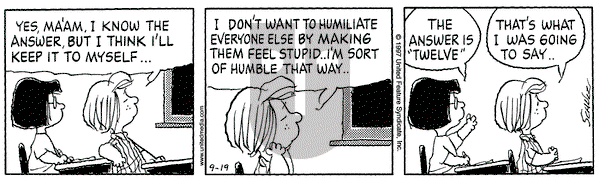 Peanuts on Friday September 19, 1997 Comic Strip