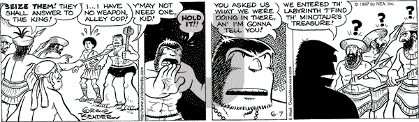 Alley Oop on Saturday June 7, 1997 Comic Strip