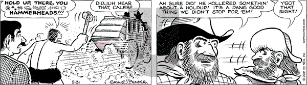 Alley Oop on Thursday May 31, 2001 Comic Strip