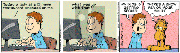 Garfield - Thursday April 22, 2010 Comic Strip