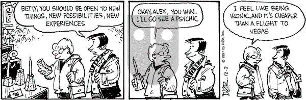Betty on Wednesday December 3, 1997 Comic Strip