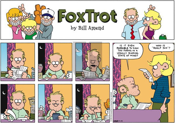 FoxTrot on Sunday April 14, 2002 Comic Strip