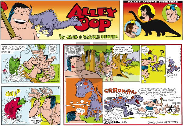 Alley Oop on Sunday January 13, 2002 Comic Strip