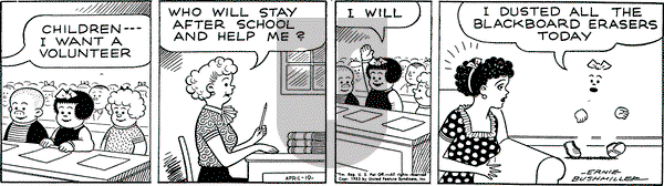 Nancy on Tuesday April 19, 1955 Comic Strip