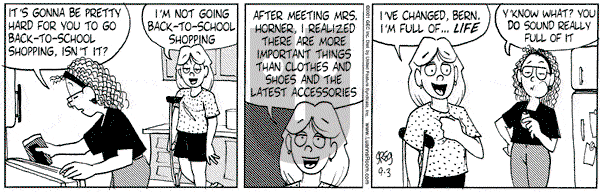Luann on Monday September 3, 2001 Comic Strip