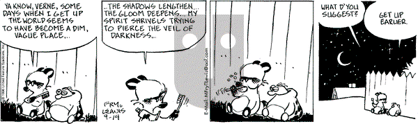 Over the Hedge on Saturday September 14, 1996 Comic Strip