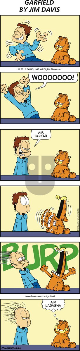 Garfield on Sunday April 26, 2015 Comic Strip