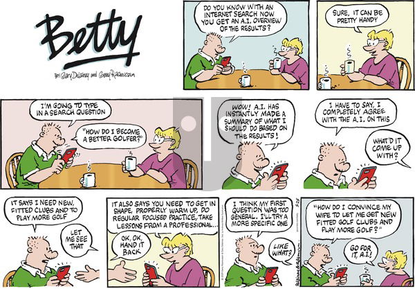 Betty on Sunday May 25, 2025 Comic Strip
