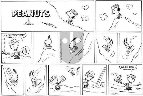Peanuts on Sunday January 12, 1992 Comic Strip