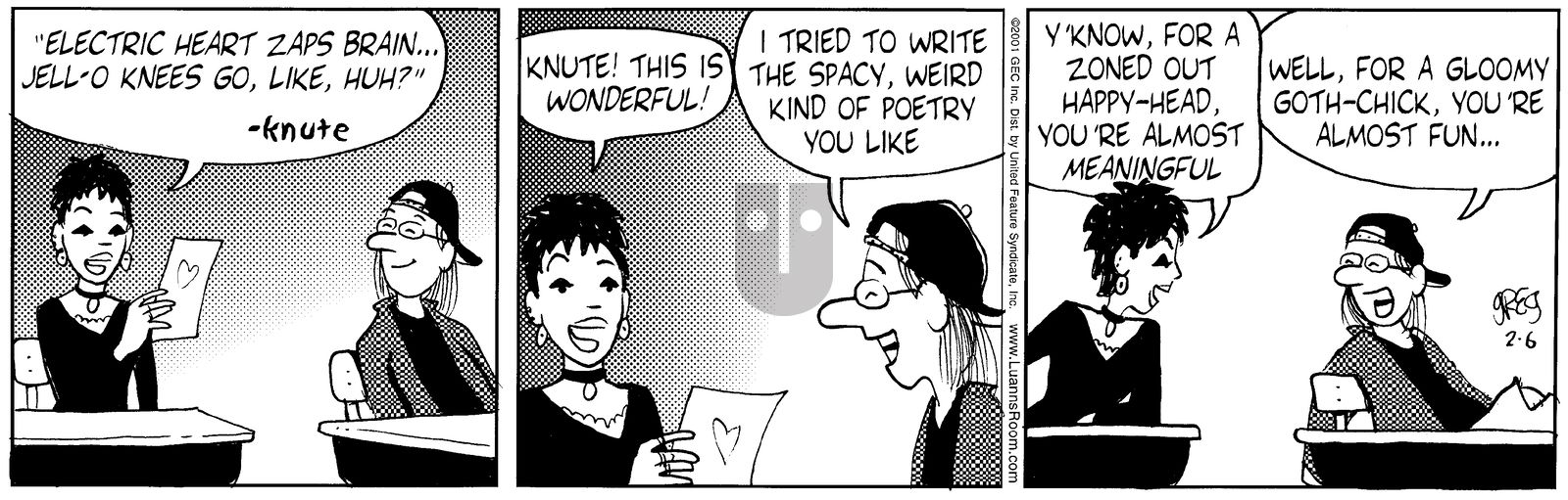 Luann - Tuesday February 6, 2001 Comic Strip
