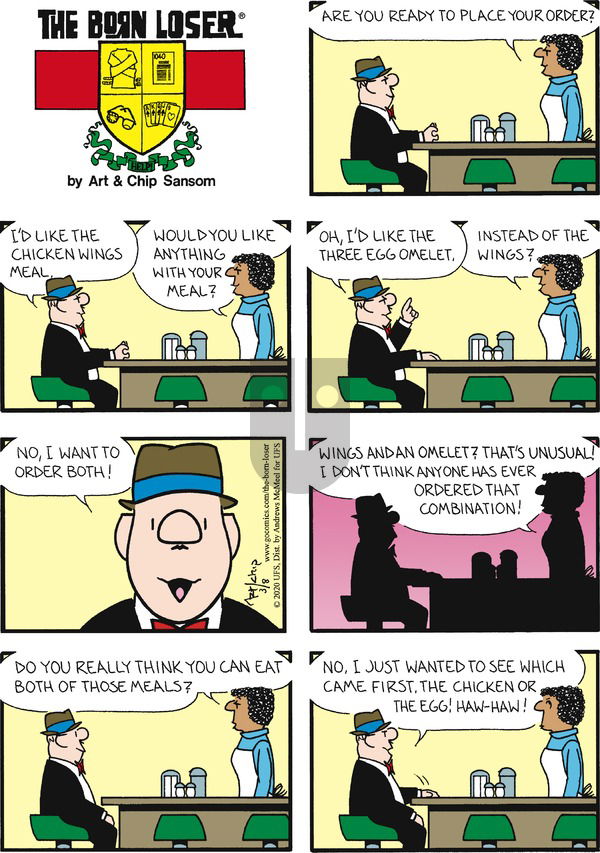 The Born Loser on Sunday March 8, 2020 Comic Strip