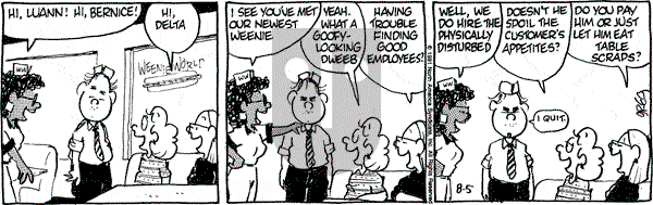 Luann on Monday August 5, 1991 Comic Strip