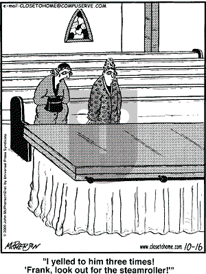 Close to Home - Monday October 16, 2000 Comic Strip