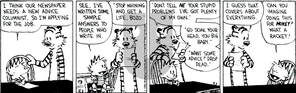 Calvin and Hobbes - Friday April 3, 1992 Comic Strip