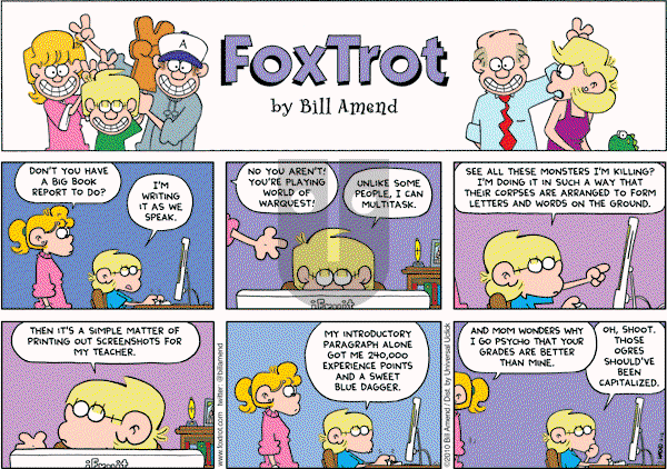 FoxTrot on Sunday December 12, 2010 Comic Strip