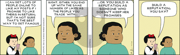 Nancy on Wednesday November 13, 2019 Comic Strip