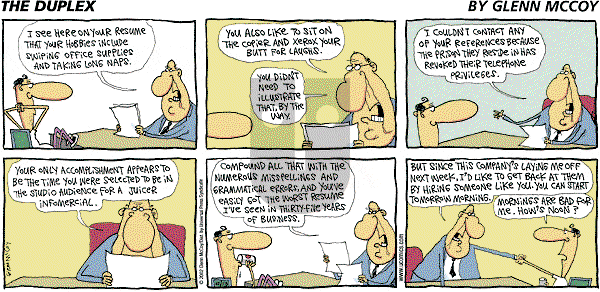 The Duplex on Sunday October 13, 2002 Comic Strip