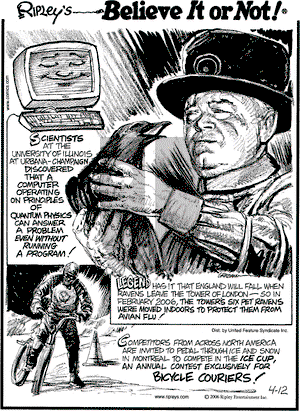 Ripley's Believe It or Not on Wednesday July 30, 2008 Comic Strip