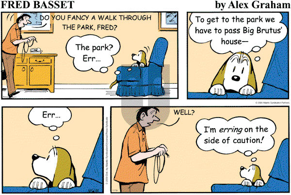 Fred Basset on Sunday July 19, 2009 Comic Strip