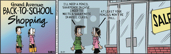 Grand Avenue on Monday August 21, 2023 Comic Strip