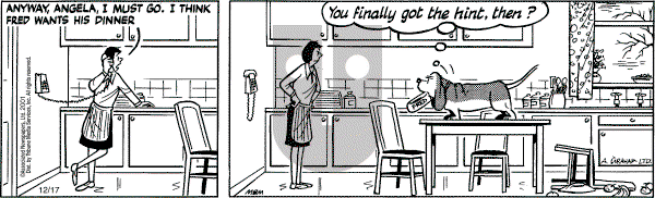 Fred Basset on Monday December 17, 2001 Comic Strip