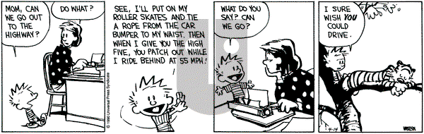 Calvin and Hobbes on Saturday April 14, 1990 Comic Strip