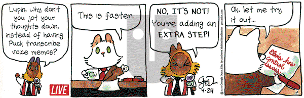 Breaking Cat News on Wednesday April 24, 2019 Comic Strip