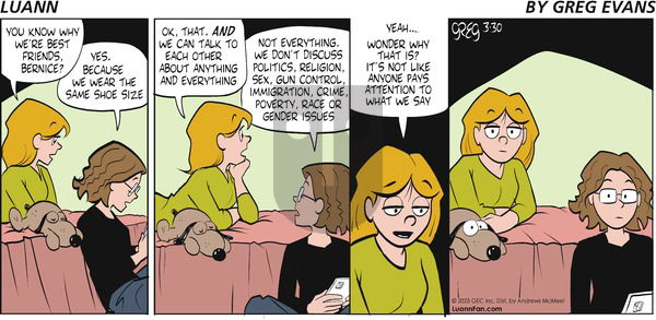Luann on Sunday March 30, 2025 Comic Strip