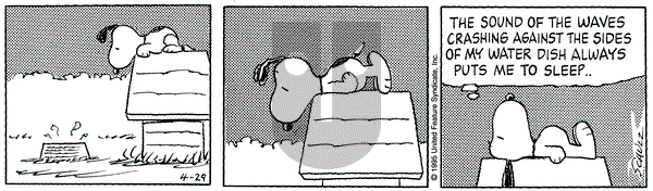 Peanuts on Saturday April 29, 1995 Comic Strip