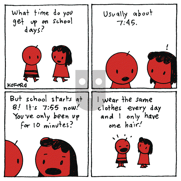 Haircut Practice on Monday April 28, 2025 Comic Strip