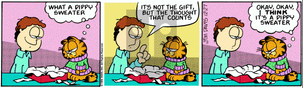 Garfield on Saturday December 27, 1986 Comic Strip
